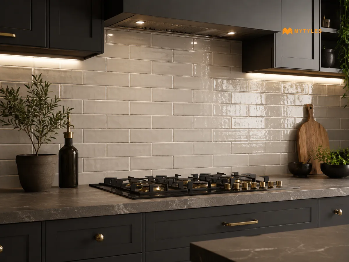 Kitchen Brick Backsplash